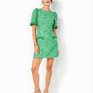 Lilly Pulitzer Ryner Kelly Green Tweed Dress
